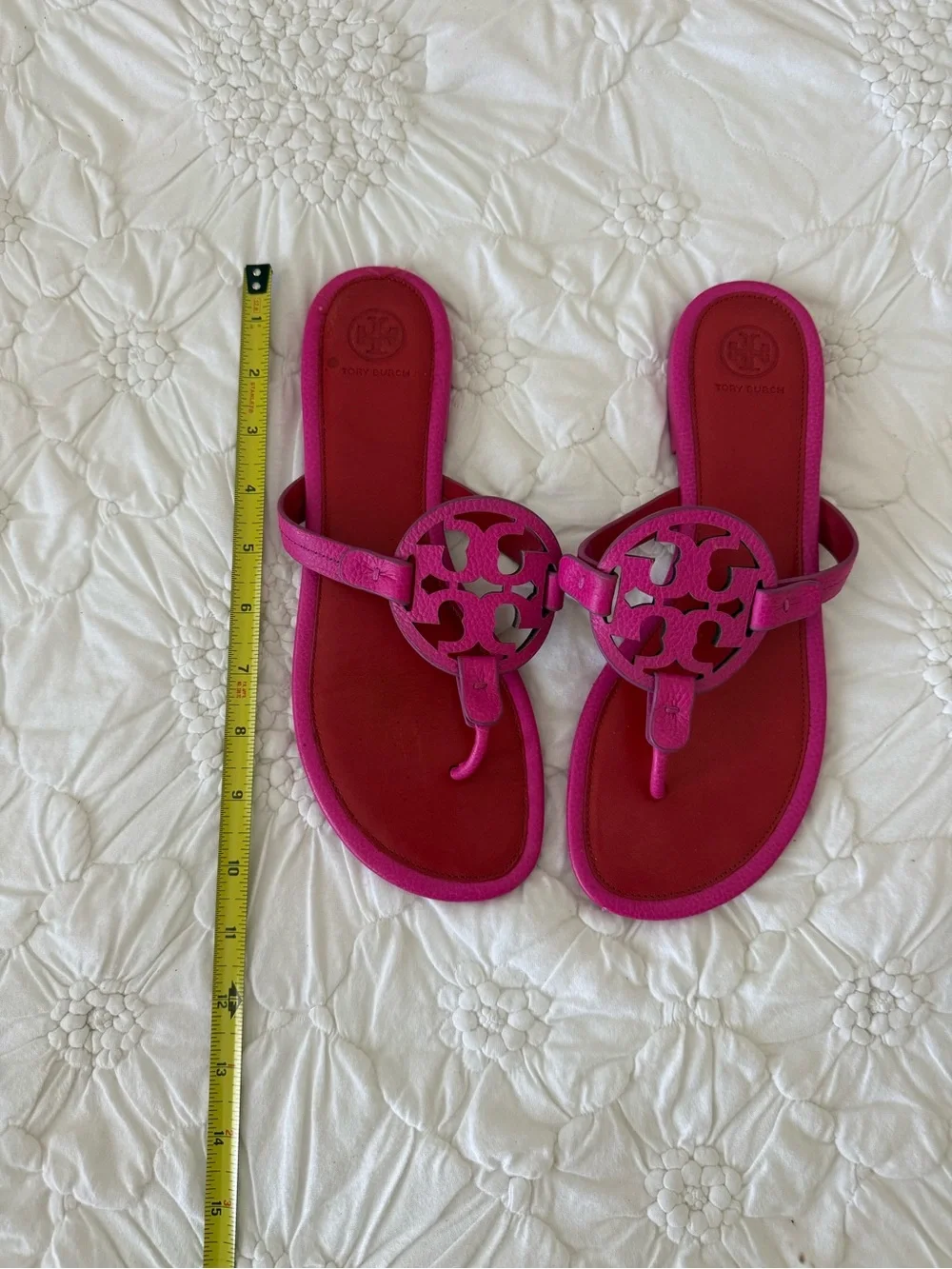 Tory Burch Pink Miller Leather Sandals - Picture 5 of 6